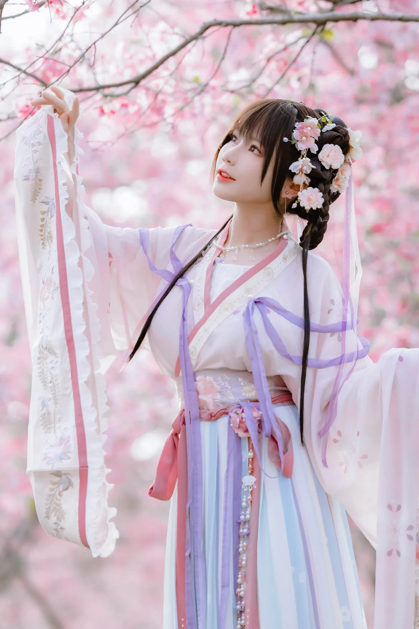 Nyako喵子 – NO.35 樱花汉服 花神祈愿 [52P]插图4